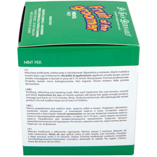 Iv San Bernard Fruit of the Grommer Mint Восстанавливающая маска для любого вида шерсти с витамином В6 250 мл