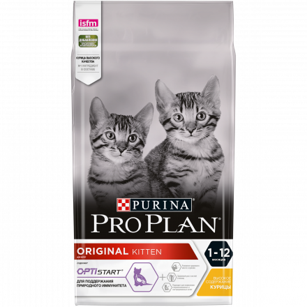 Purina Pro Plan сухой корм для котят от 1 до 12 месяцев с курицей - 1,5 кг