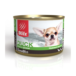 Blitz консервы для собак мелких пород с уткой и цуккини - 200 г х 24 шт