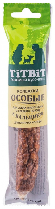 TiTBiT колбаски Особые с кальцием для собак мелких и средних пород - 30 г