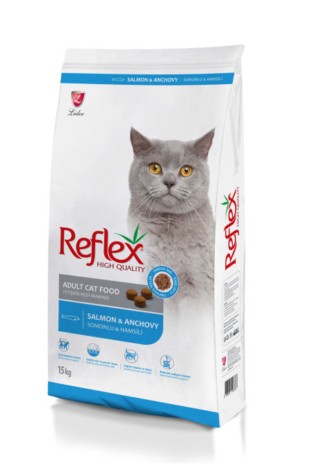 Reflex Adult Cat Food Salmon and Anchovy сухой корм для кошек, с лососем и анчоусами - 15 кг