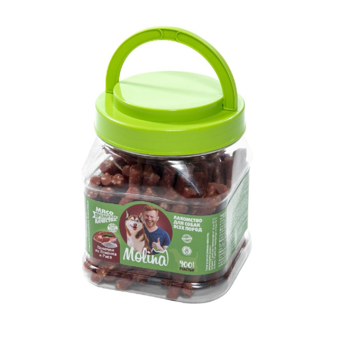 Molina лакомство для собак Палочки из ягненка и риса - 400 г