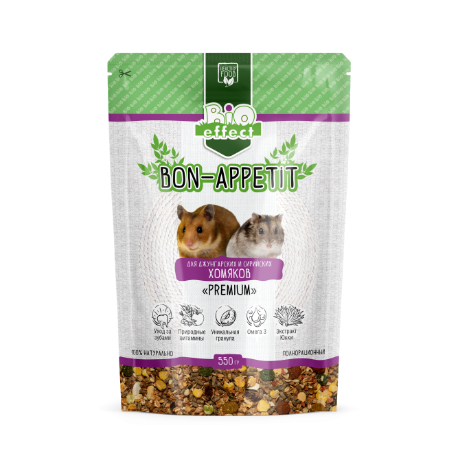 Bio Effect Bon-appetit корм для джунгарских и сирийских хомяков - 550 г