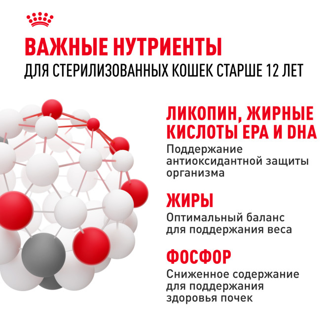 Royal Canin Ageing Sterilised 12+ сухой корм для стерилизованных пожилых кошек старше 12 лет - 4 кг