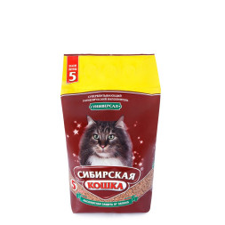 Сибирская Кошка &quot;Универсал&quot; впитывающий наполнитель для кошачьего туалета (цеолит) - 5 л (2,7 кг)