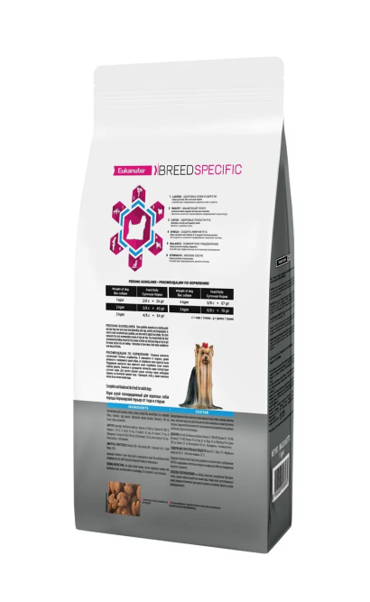 Сухой корм Eukanuba Dog Adult для собак породы йоркширский терьер - 1 кг