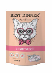 Best Dinner паучи для кошек суфле с телятиной - 0,085 кг