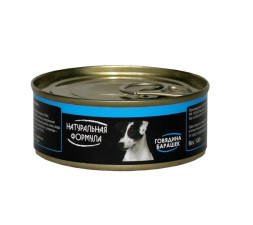 Натуральная формула влажный корм для собак с говядиной и барашком, в консервах - 100 г х 24 шт