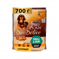 Purina Pro Plan Duo Delice сухой корм для взрослых собак мелких и карликовых пород с курицей и рисом - 700 г