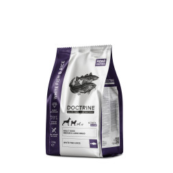 Doctrine сухой корм для взрослых собак средних и крупных пород, с белой рыбой и рисом - 3 кг