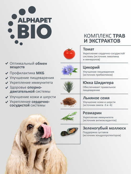 AlphaPet Superpremium сухой полнорационный корм для взрослых собак мелких пород с индейкой и рисом - 3 кг