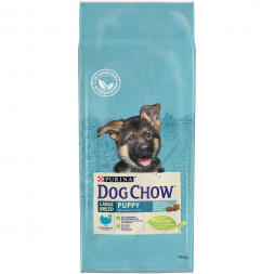 Сухой корм Purina Dog Chow Puppy Large Breed для щенков крупных пород до 2 лет с индейкой - 14 кг