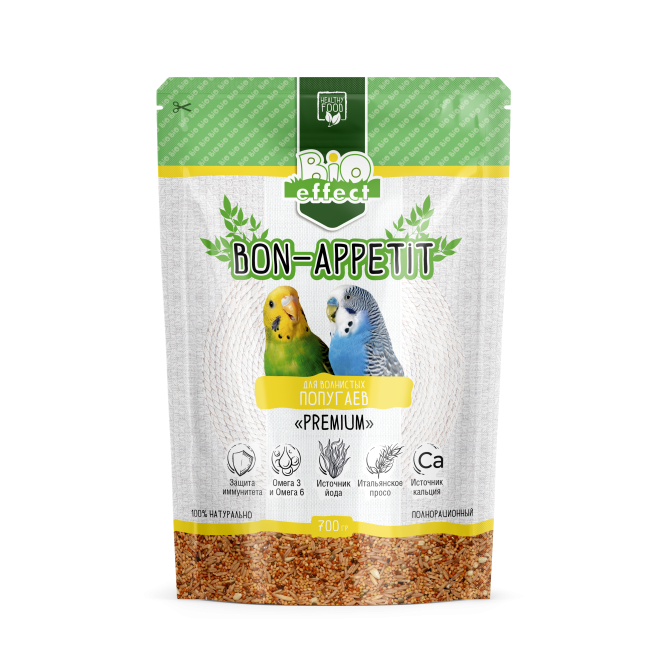 Bio Effect Bon-appetit корм для волнистых попугаев - 700 г