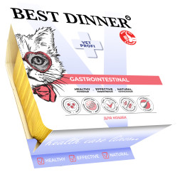 Best Dinner Vet Profi Gastrointestinal влажный корм для кошек при нарушениях пищеварения, паштет с курицей, в ламистерах - 100 г х 14 шт