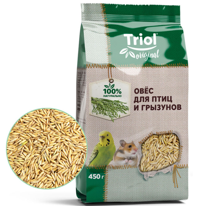 Triol Original корм овёс для птиц и грызунов - 450 г