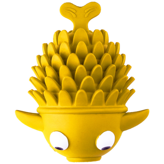 Mr.Kranch игрушка для собак Рыба-ёрш с ароматом сливок, желтая, 12 см