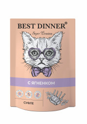 Best Dinner паучи для кошек суфле с ягненком - 0,085 кг