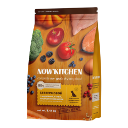 NOW' Kitchen сухой беззерновой корм для щенков малых пород с индейкой, уткой, лососем и овощами - 5,44 кг