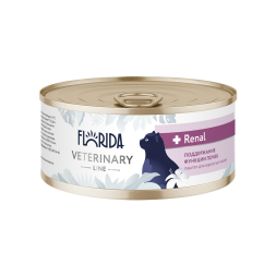 Florida Veterinary Renal влажный диетический корм для взрослых кошек для поддержания функции почек, в консервах - 100 г х 12 шт