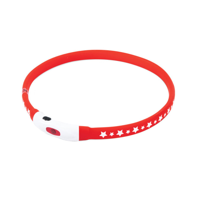 Triol Night City "Звезды" M ошейник светодиодный, 15х550 мм