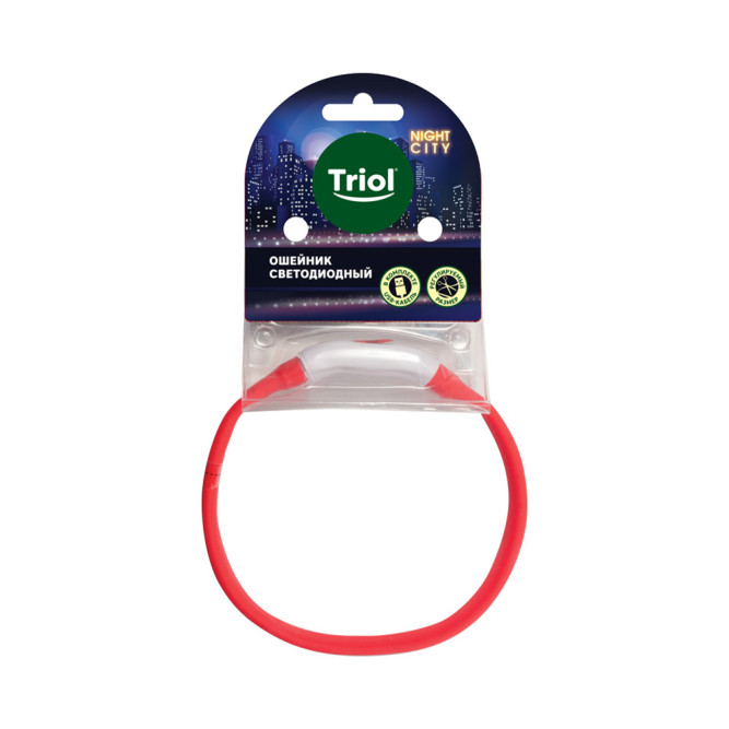 Triol Night City "Звезды" M ошейник светодиодный, 15х550 мм
