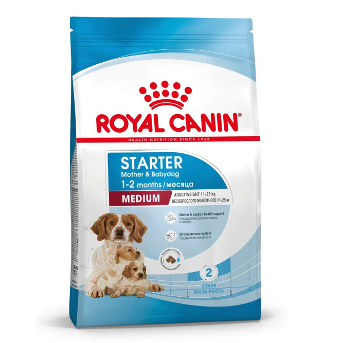 Royal Canin Medium Starter Mother Babydog для щенков средних размеров до 2-месяцев и сук в последней трети беременности и во время лактации - 4 кг