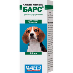 Барс капли ушные для кошек и собак - 20 мл