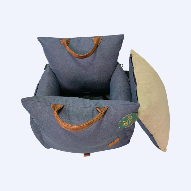 BONITAPET сумка-автокресло Марсель, для животных, темно-синяя, 50х42х42 см