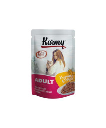 Karmy Adult влажный корм для кошек старше 1 года c курицей в соусе - 80 г х 12 шт