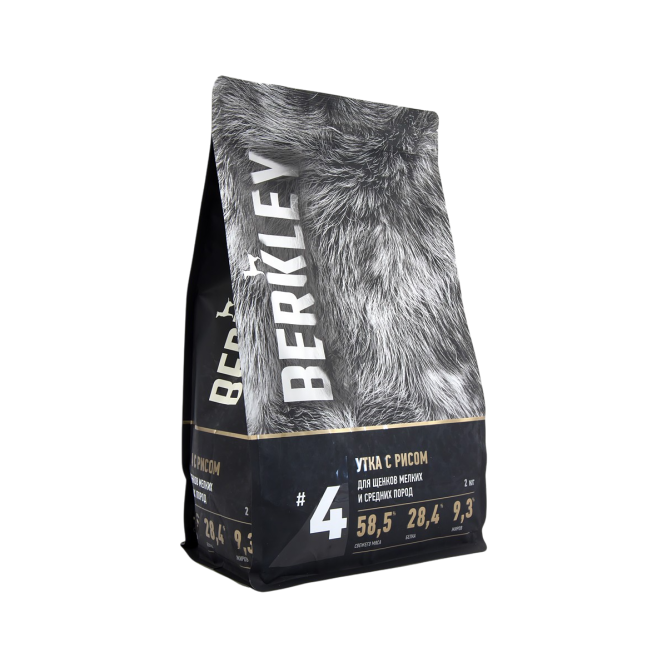 Berkley №4 сухой корм для щенков мелких и средних пород с уткой и рисом - 2 кг