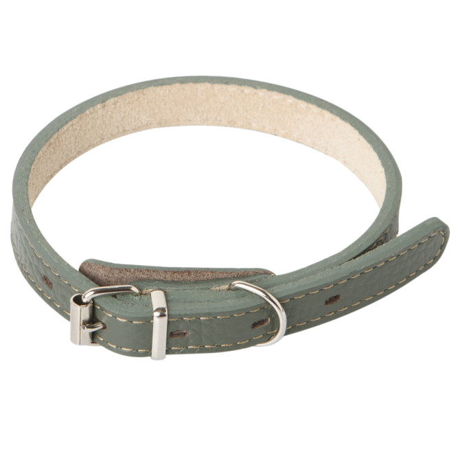 Mr.Kranch ошейник для собак, из натуральной кожи, прямой, 39-50 см, оливковый