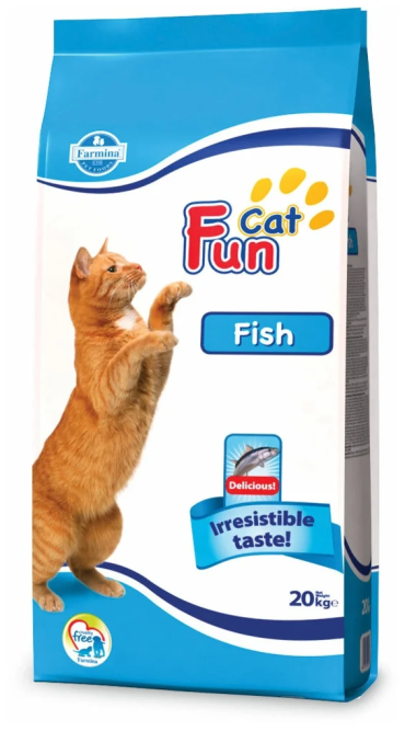 Farmina Fun Cat Fish сухой корм для взрослых кошек с рыбой - 20 кг