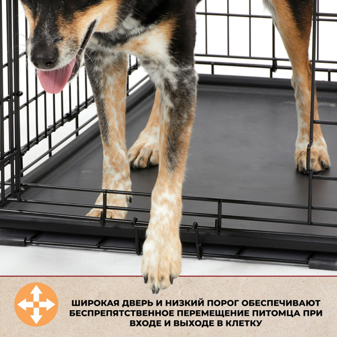 MidWest клетка Life Stages 122х76х84h см 2 двери черная