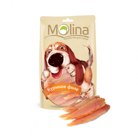 Лакомство Molina для собак Куриное филе, 80г