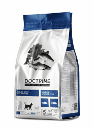 Doctrine сухой беззерновой корм для взрослых кошек с лососем и белой рыбой - 3 кг