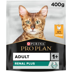 Pro Plan Adult Renal Plus сухой корм для взрослых кошек для поддержания здоровья почек, с курицей - 400 г