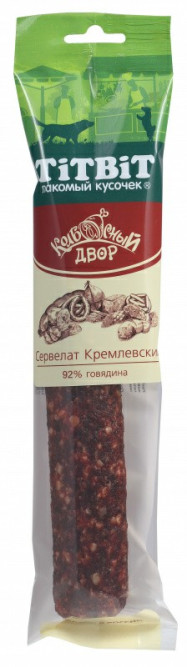 TiTBiT "Колбасный двор" лакомство для собак Сервелат Кремлевский - 200 г