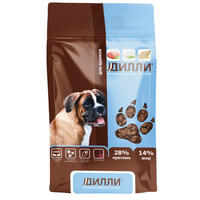 Дилли сухой корм для щенков - 15 кг