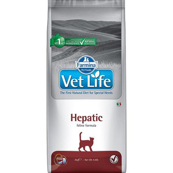 Farmina Vet Life Cat Hepatic сухой корм для взрослых кошек при заболевании печени - 2 кг