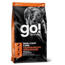 GO! Skin + Coat Salmon сухой корм для щенков и собак со свежим лососем и овсянкой - 5,45 кг
