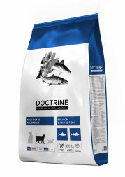 Doctrine сухой беззерновой корм для взрослых кошек с лососем и белой рыбой - 10 кг