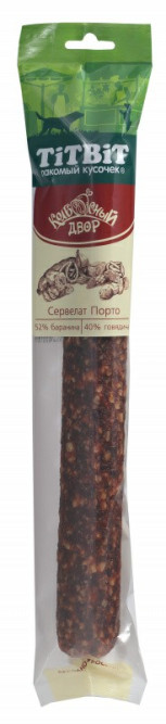 TiTBiT "Колбасный двор" лакомство для собак Сервелат Порто - 270 г