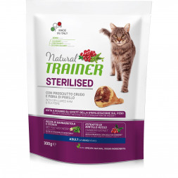 Trainer Natural Cat Sterilised Adult сухой корм для стерилизованных кошек с сыровяленой ветчиной - 300 г