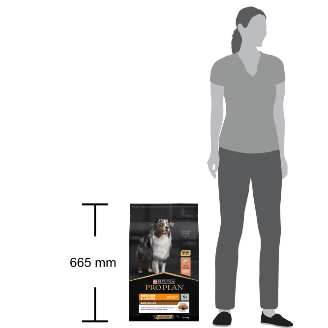 Purina Pro Plan Duo Delice сухой корм для взрослых собак средних и крупных пород, с высоким содержанием лосося - 10 кг