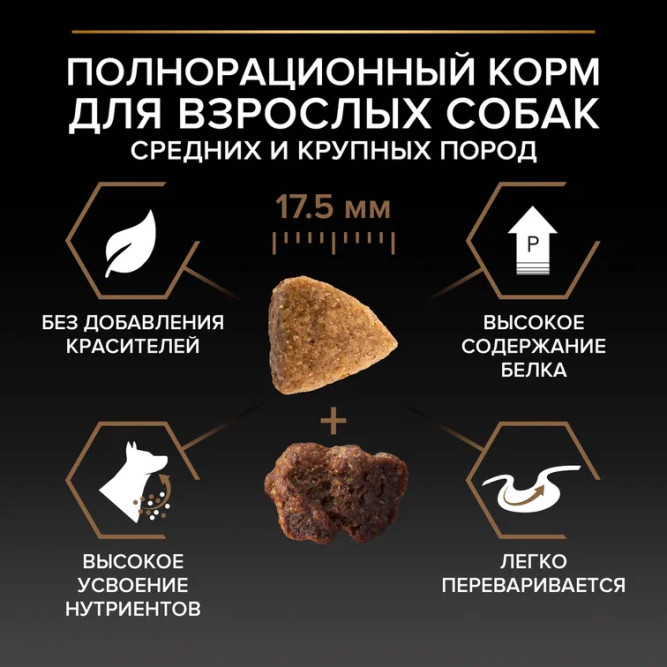 Purina Pro Plan Duo Delice сухой корм для взрослых собак средних и крупных пород, с высоким содержанием лосося - 10 кг