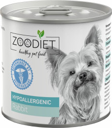Zoodiet Hypoallergenic Rabbit влажный корм для взрослых собак, склонных к аллергии, с кроликом, в консервах - 240 г х 12 шт