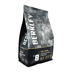 Berkley №8 сухой корм для взрослых собак мелких и средних пород с уткой и рисом - 2 кг