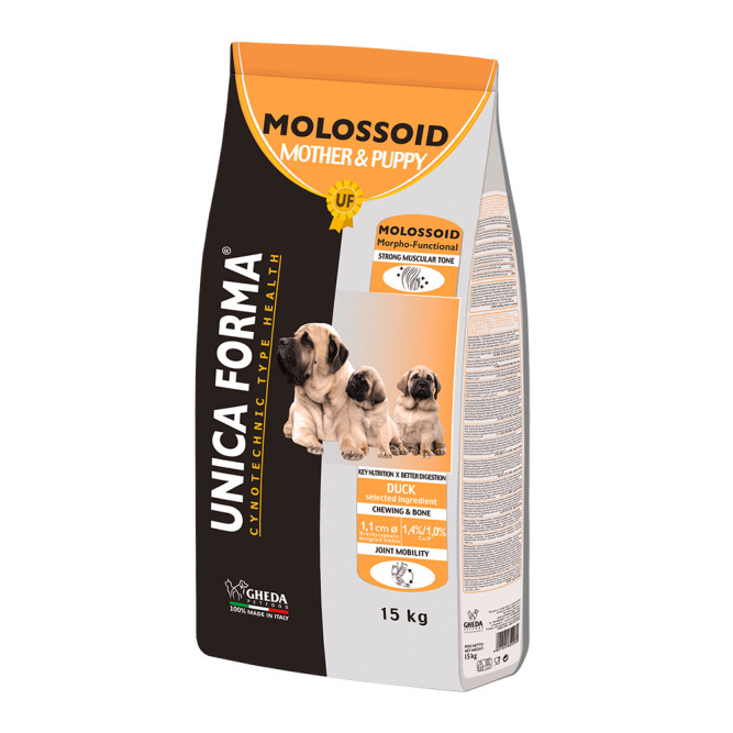 Unica Forma Molossoid Mother&amp;Puppy Duck сухой корм для щенков и кормящих/беременных собак крупных и гигантских пород с уткой - 15 кг