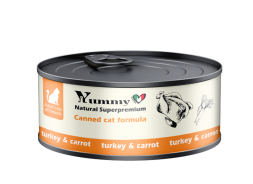 Yummy Linea влажный корм для взрослых кошек с индейкой и овощами - 100 г х 12 шт
