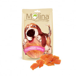 Лакомство Molina для собак Куриные чипсы, 80г